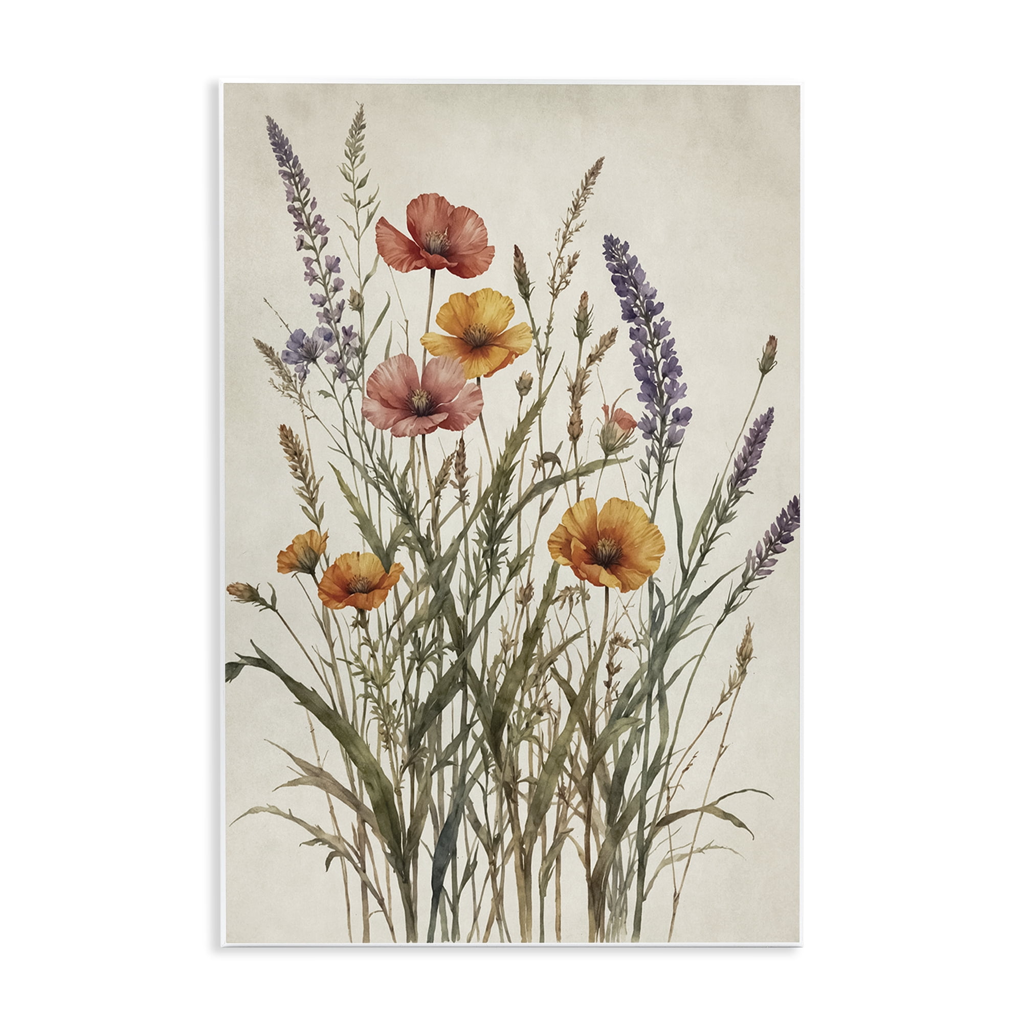 Stupell Industries Vintage Collection of Meadow Botanicals Wall Plaque Art, design by Nataly White