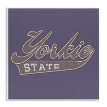Stupell Industries Vintage College Yorkie State Novelty & Humor Painting Unframed Art Print Wall Art, 12 x 12