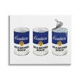 thumbnail image 1 of Stupell Industries Vintage Condensed Soup Fashion Cans Bold Blue Couture, 30 x 24, Design by Amanda Greenwood, 1 of 6