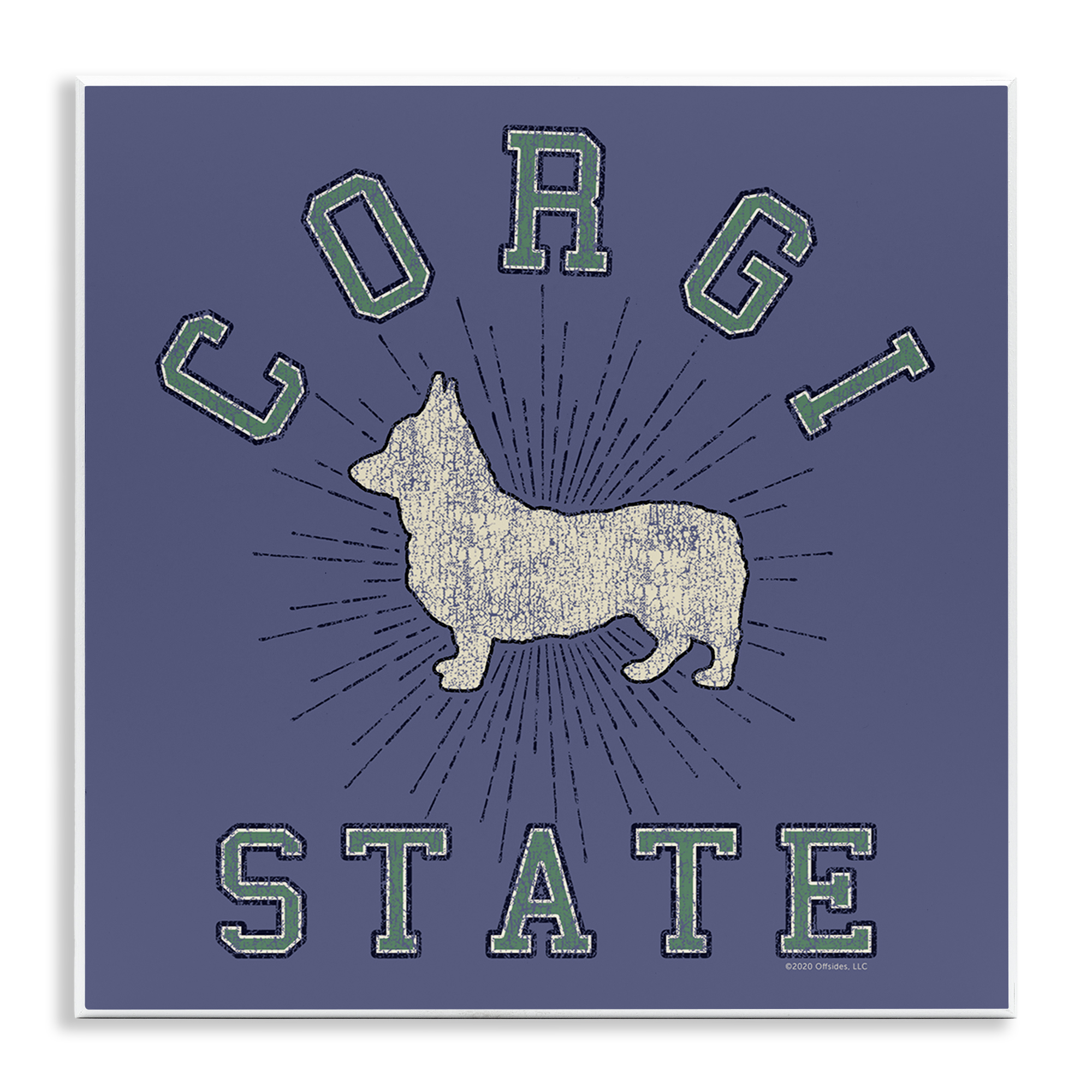 Stupell Industries Vintage Corgi State Novelty & Humor Painting Unframed Art Print Wall Art, 12 x 12