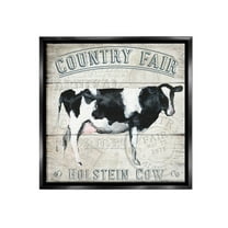 Stupell Industries Vintage Country Fair Animals & Insects Painting Black Floater Framed Canvas Art Print Wall Art, 18 x 18