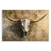 Stupell Industries Vintage Cow Skull Rustic Wall Plaque Art design by Nina Blue, 10 x 15