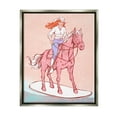 Stupell Industries Vintage Cowgirl on Board Animals & Insects Painting
