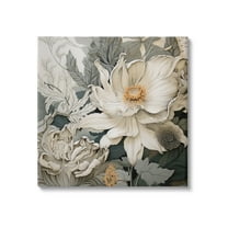 Stupell Industries Vintage Curling Petals Botanical & Floral Painting Gallery Wrapped Canvas Art Print Wall Art, 17 x 17