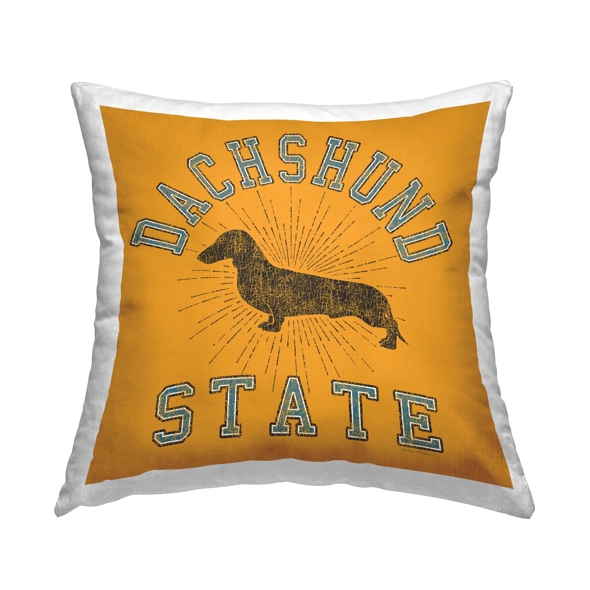 Stupell Industries Vintage Dachshund State Decorative Printed Throw Pillow Design by Spirit Animals/Life Is High.