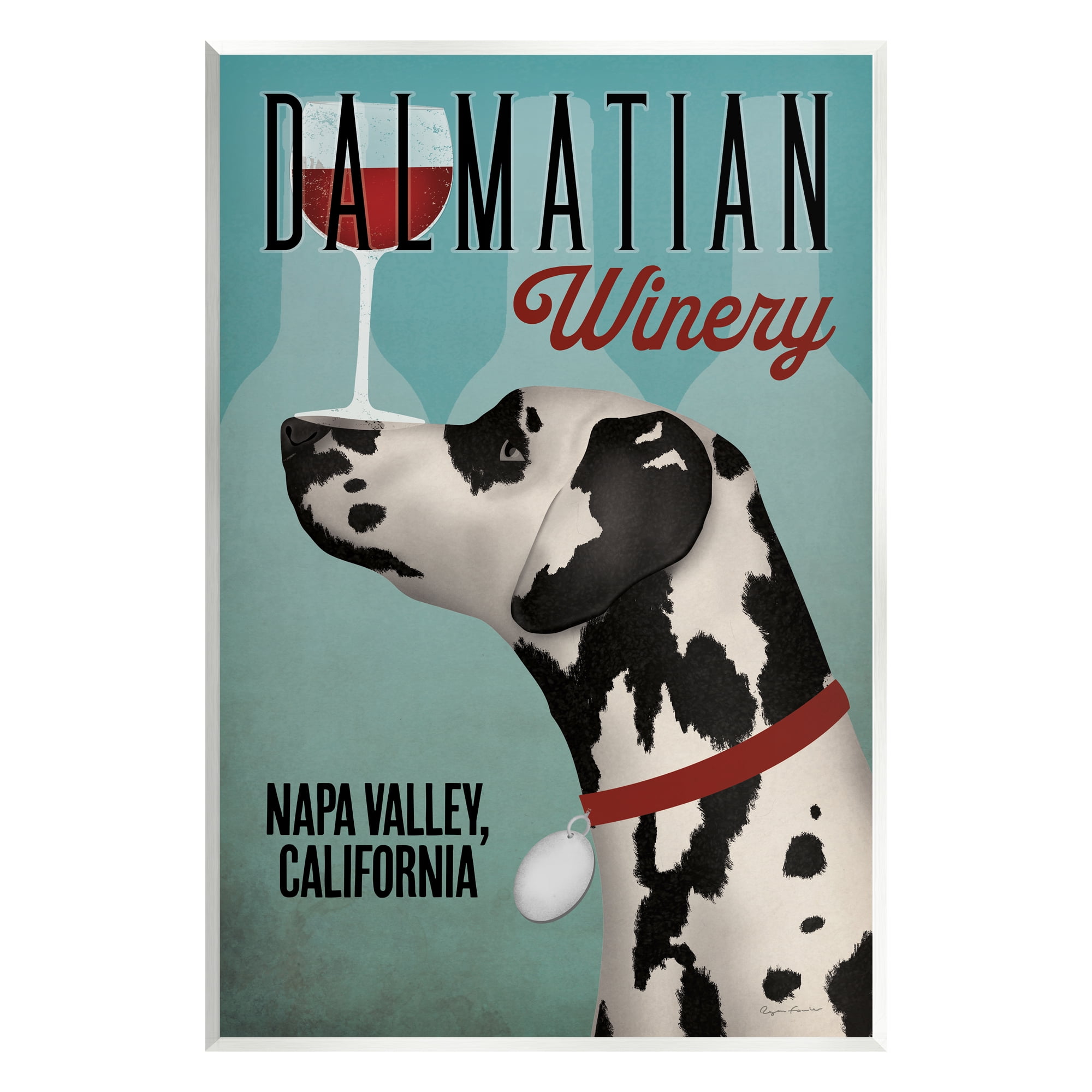 Stupell Industries Vintage Dalmatian Winery Animals & Insects Painting Unframed Art Print Wall Art, 13 x 19