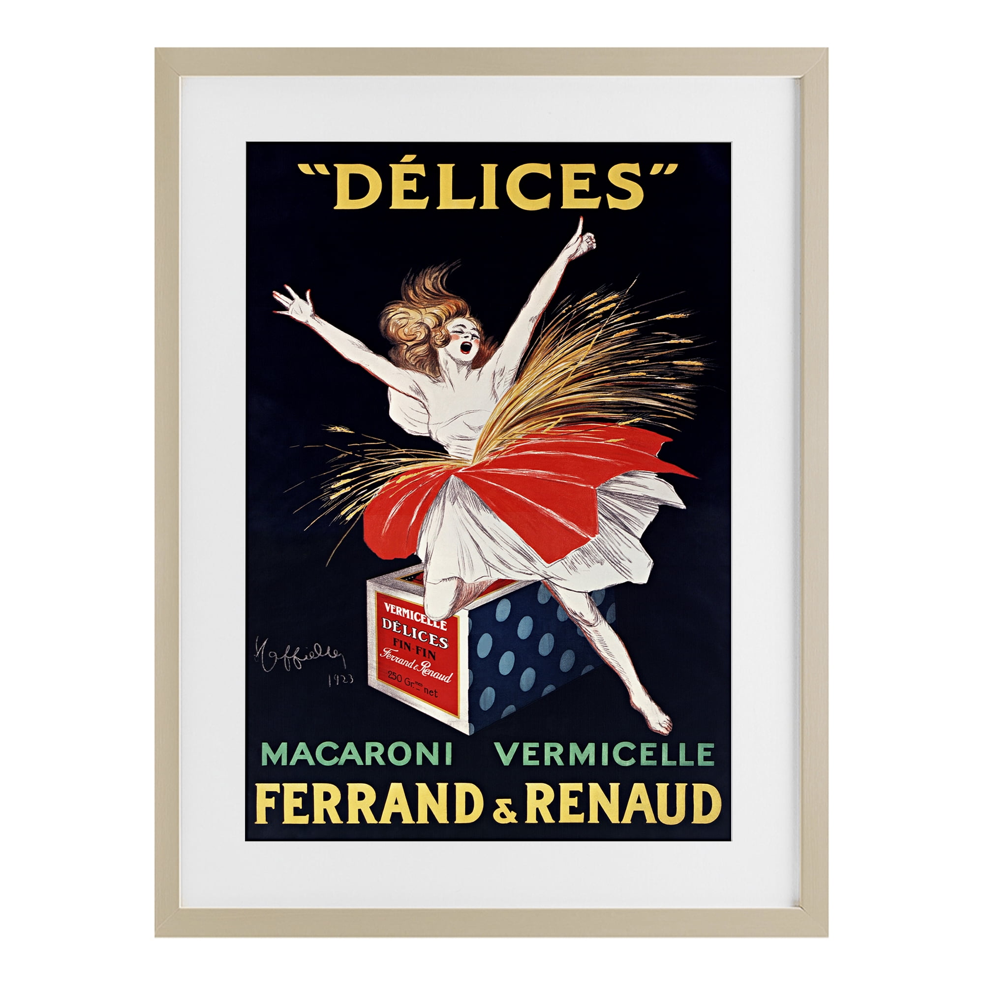 Stupell Industries Vintage Dancer Food Advertisement Birch Framed Print Under Glass, design by Leonetto Cappiello