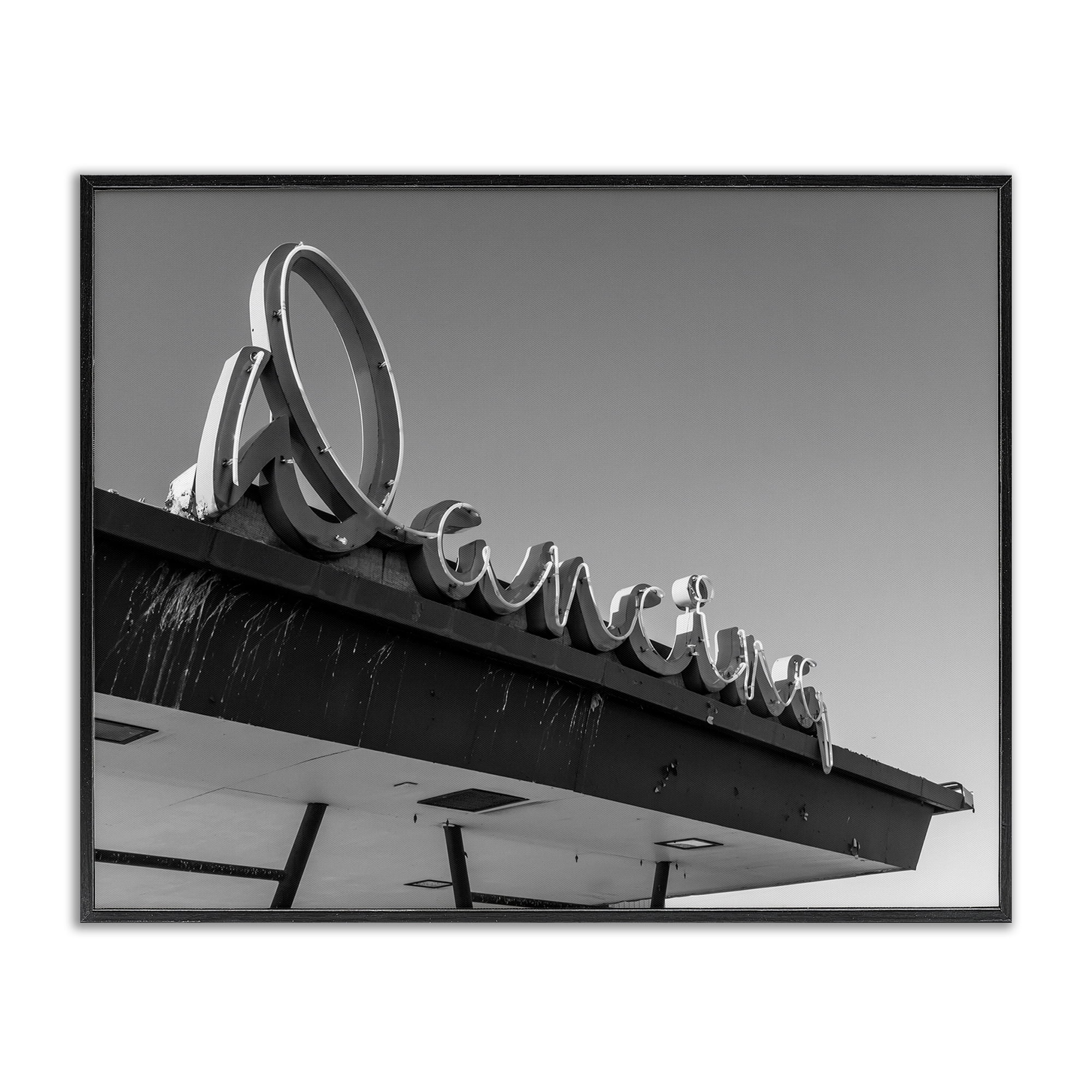 Stupell Industries Vintage Dancing Sign Entertainment Photography Black Framed Art Print Wall Art, 20 x 16