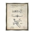 thumbnail image 1 of Stupell Industries Vintage Distressed Patent Airplane Graphic Art Luster Gray Floating Framed Canvas Print Wall Art, Design by Karl Hronek, 1 of 6