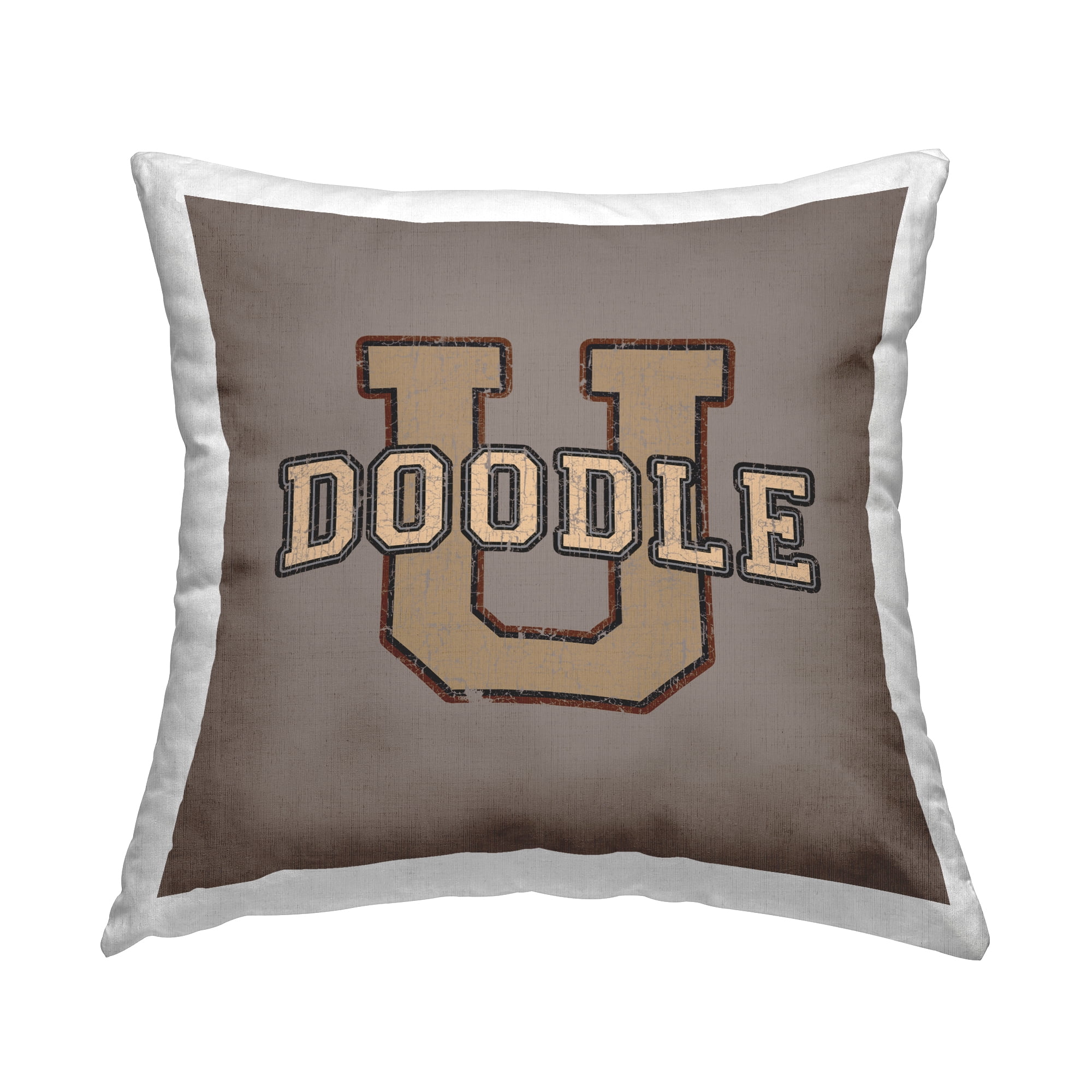 Stupell Industries Vintage Doodle U Decorative Printed Throw Pillow Design by Spirit Animals/Life Is High.