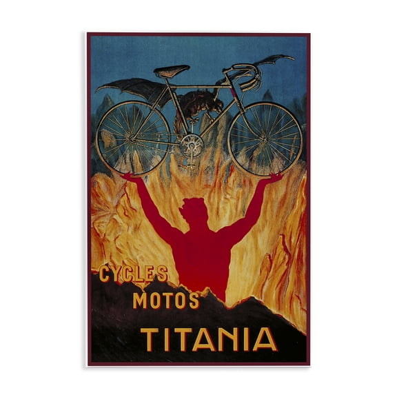 Stupell Industries Vintage Dragon & Bicycle Quotes and Sayings Painting Unframed Art Print Wall Art, 10 x 15