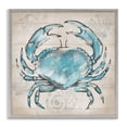 thumbnail image 1 of Stupell Industries Vintage Drawn Crab Animals Painting Gray Framed Art Print Wall Art, 12 x 12, 1 of 2