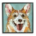 thumbnail image 1 of Stupell Industries Vintage Ephemera Corgi Portrait Collage Graphic Art Black Framed Art Print Wall Art, Design by Traci Anderson, 1 of 7