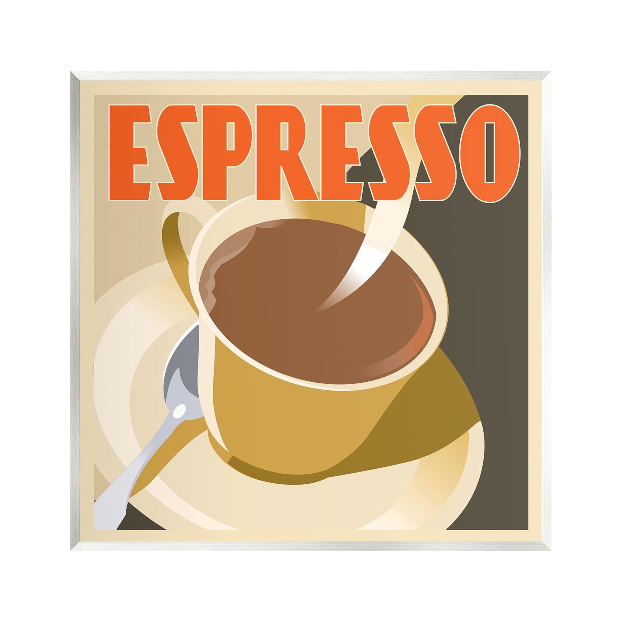 Stupell Industries Vintage Espresso Drink Food & Beverage Painting Unframed Art Print Wall Art, 12 x 12
