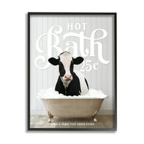 Stupell Industries Vintage Farmhouse Bathroom Animals & Insects Painting Black Framed Art Print Wall Art, 11 x 14