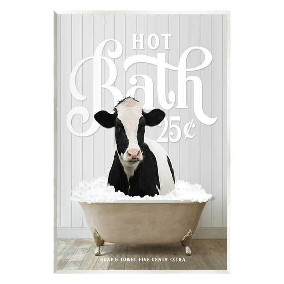 Stupell Industries Vintage Farmhouse Bathroom Animals & Insects Painting Unframed Art Print Wall Art, 10 x 15