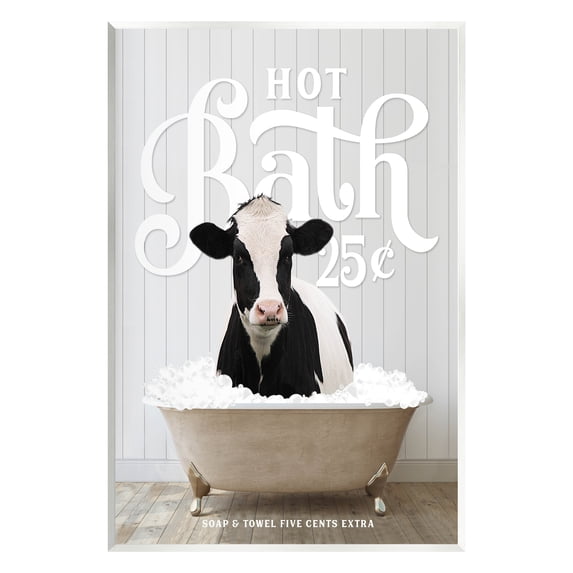 Stupell Industries Vintage Farmhouse Bathroom Animals & Insects Painting Unframed Art Print Wall Art, 13 x 19
