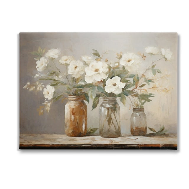 Stupell Industries Vintage Farmhouse Blooms Botanical & Floral Painting