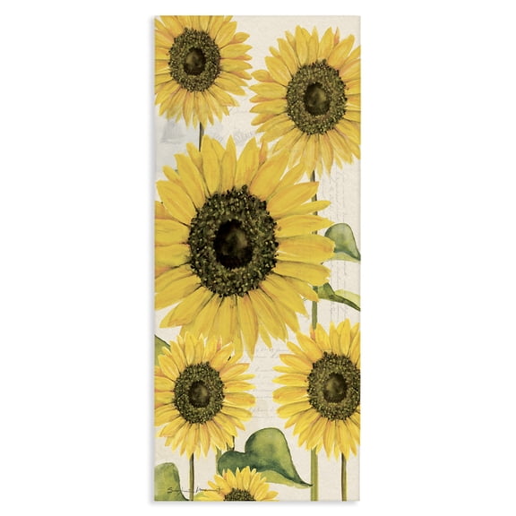 Stupell Industries Rustic Lodge Vintage Farmhouse Sunflower Bunch Vintage Script Text Canvas Art, 13 x 30, by Stephanie Workman Marrott