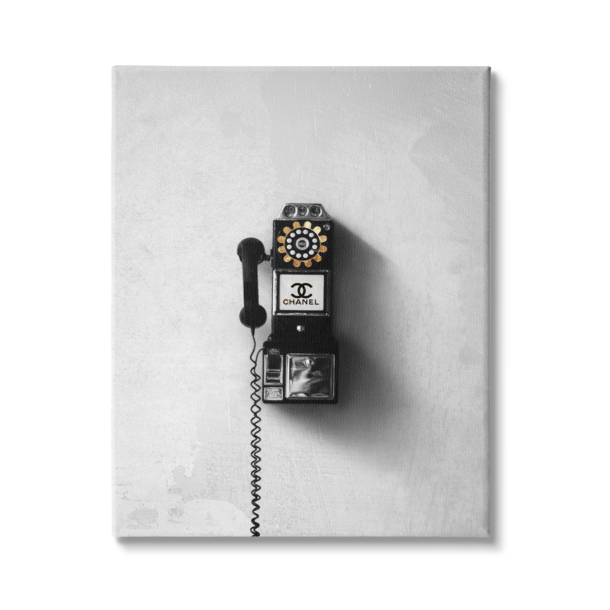 Stupell Industries Vintage Fashion Dial Phone Glam Pop Black White, 24 x 30, Design by Ziwei Li
