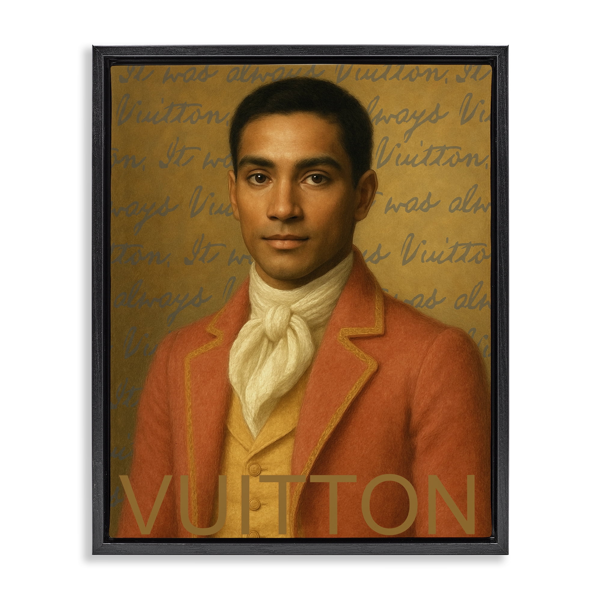 Stupell Industries Vintage Fashion Gent Black Framed Floater Canvas Wall Art, design by Grotto Studios