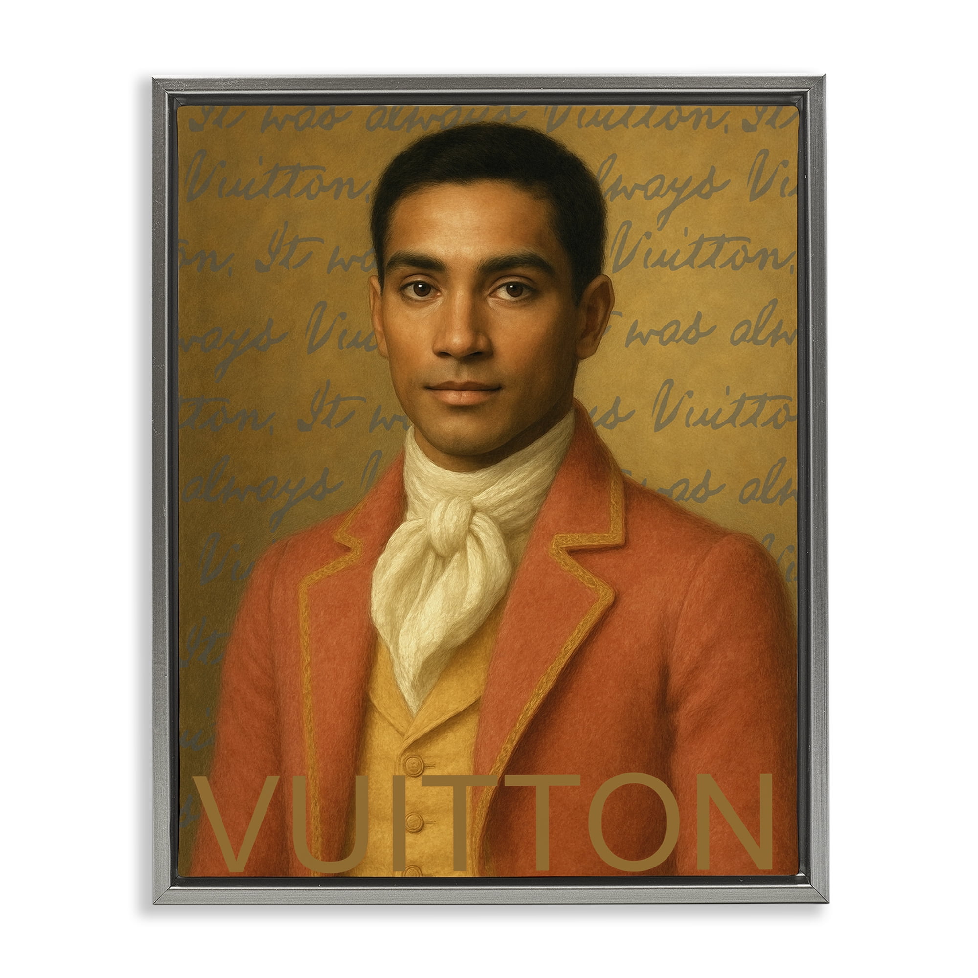 Stupell Industries Vintage Fashion Gent Gray Framed Floater Canvas Wall Art, design by Grotto Studios