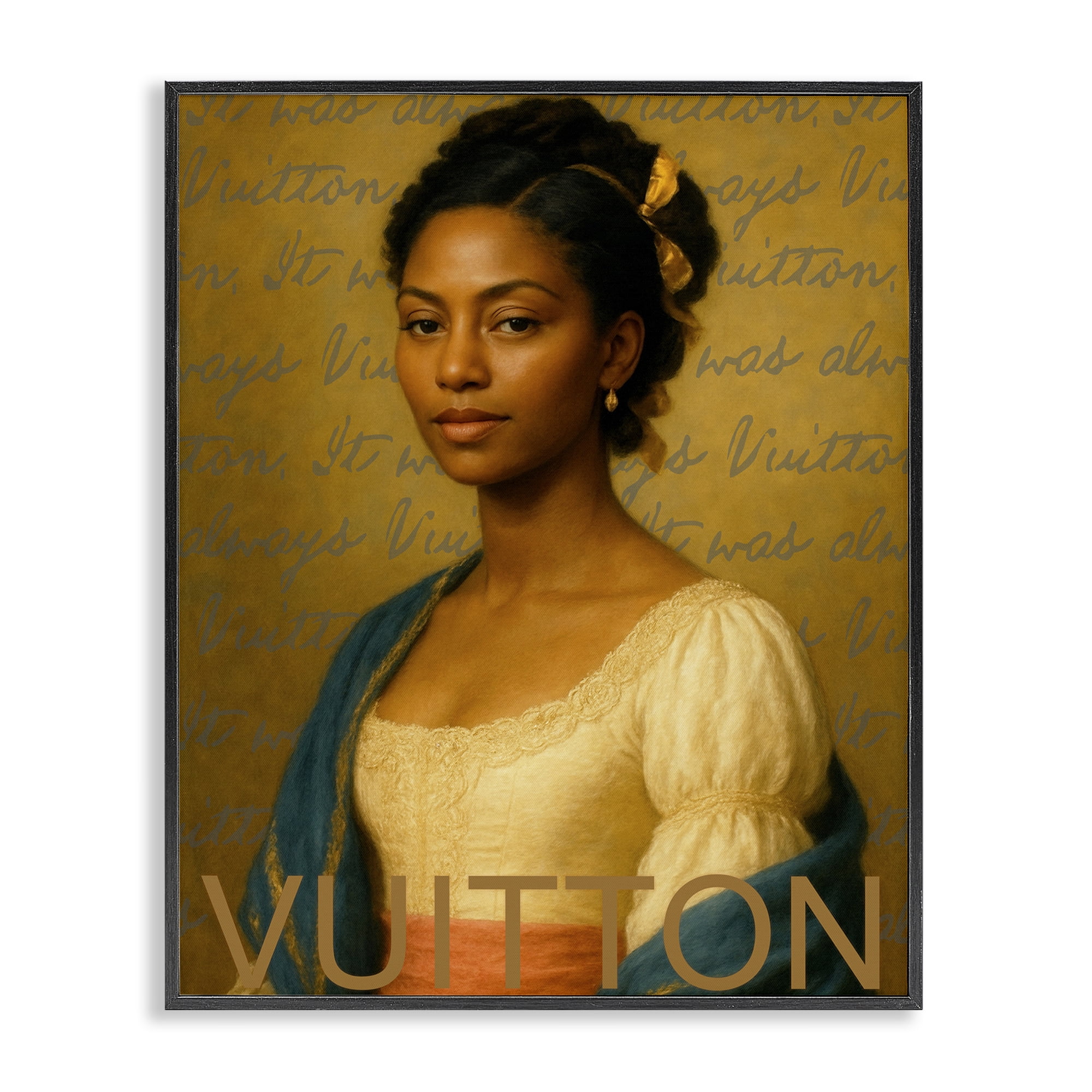 Stupell Industries Vintage Fashion Lady Black Framed Giclee Art, design by Grotto Studios