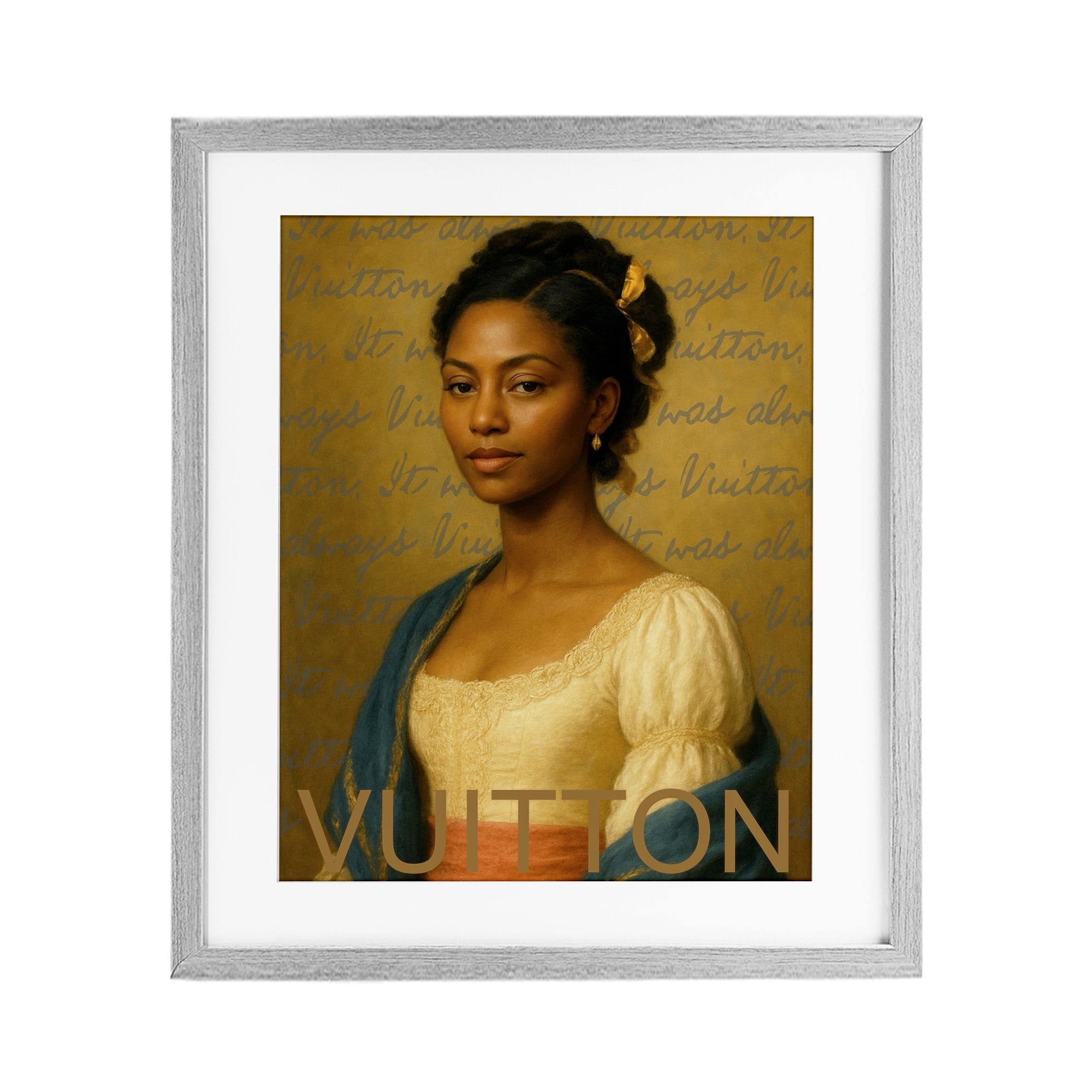 Stupell Industries Vintage Fashion Lady Gray Framed Print Under Glass, design by Grotto Studios