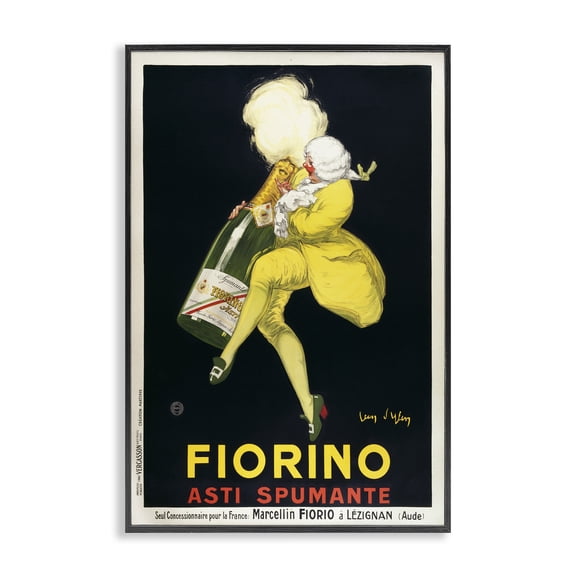 Stupell Industries Vintage Fiorno Wine Food & Beverage Painting Black Framed Art Print Wall Art, 12 x 18