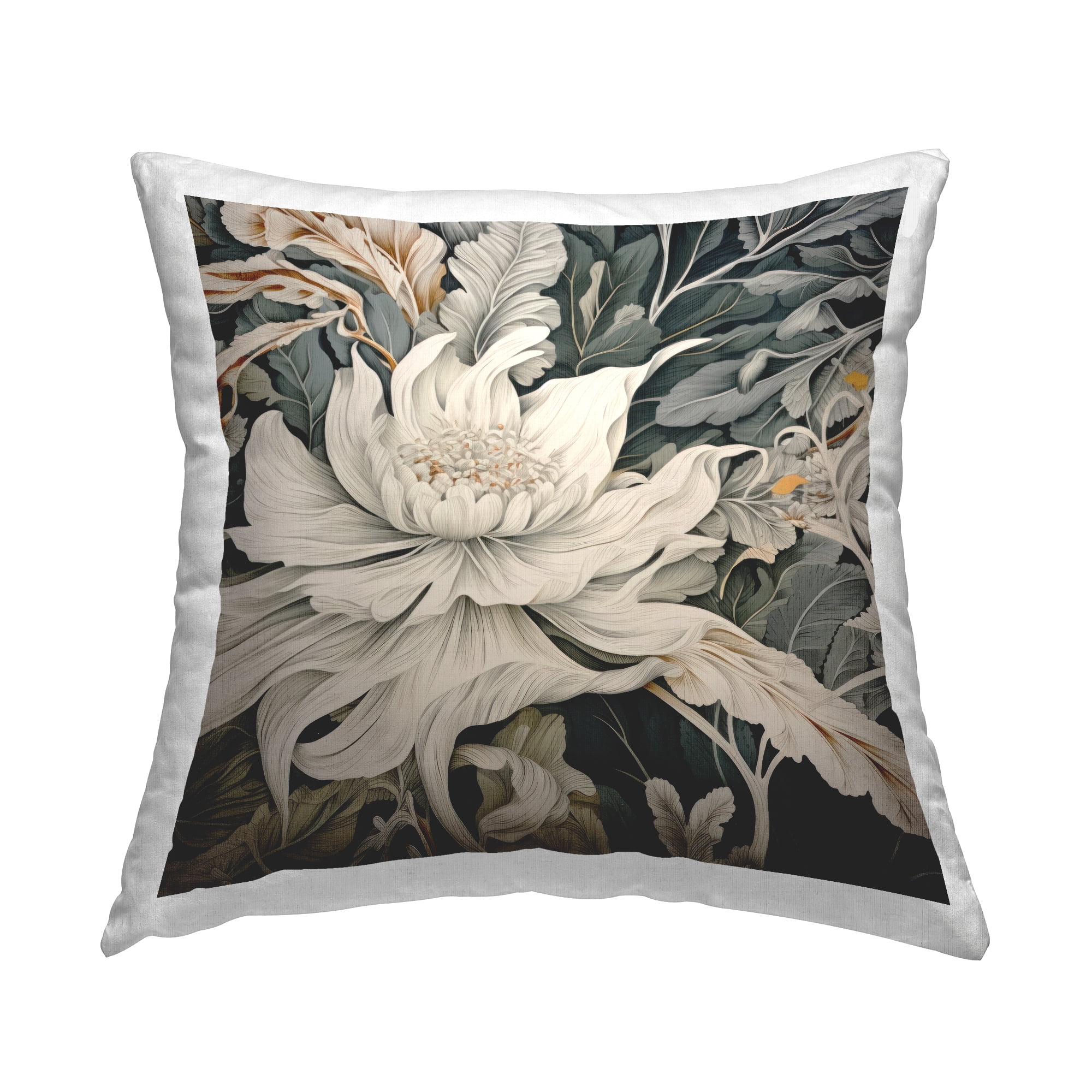 Stupell Industries Vintage Floral Arrangement Decorative Printed Throw Pillow, 18 x 18