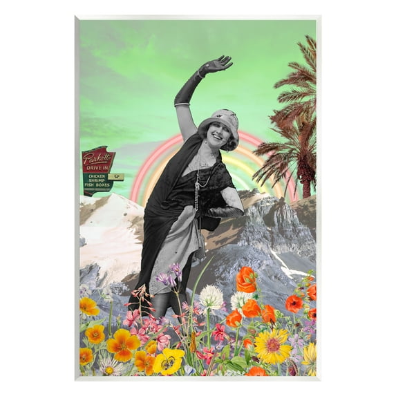 Stupell Industries Vintage Floral Collage Botanical & Floral Painting Unframed Art Print Wall Art, 13 x 19