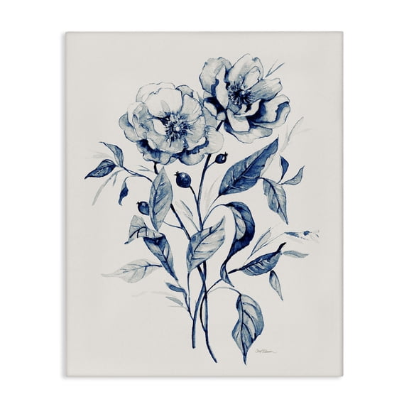 Stupell Industries Vintage Flower Bundle Plants & Flowers Drawing Wrapped Canvas Art Print Wall Art, 36 x 48