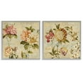thumbnail image 1 of Stupell Industries Vintage French Floral with Script Botanical & Floral Painting Gray Framed Art Print Wall Art, 12 x 12, Set of 2, 1 of 9