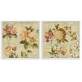thumbnail image 1 of Stupell Industries Vintage French Floral with Script Botanical & Floral Painting White Framed Art Print Wall Art, 17 x 17, Set of 2, 1 of 9