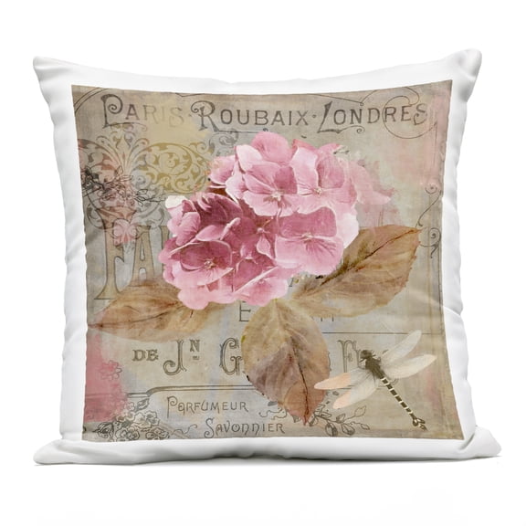 Stupell Industries Vintage French Hydrangea Design by Sasha Outdoor Printed Pillow
