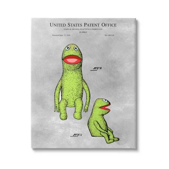 Stupell Industries Vintage Frog Puppet Diagram Graphic Art Gallery Wrapped Canvas Print Wall Art, Design by Karl Hronek