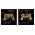 thumbnail image 1 of Stupell Industries Vintage Game Controls & Phrases Quotes and Sayings Painting Gray Floater Framed Canvas Art Print Wall Art, 25 x 25, Set of 2, 1 of 9