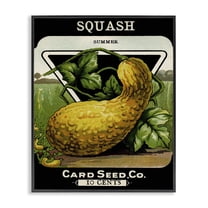 Stupell Industries Vintage Gardening Squash Food & Beverage Painting Black Framed Art Print Wall Art, 11 x 14