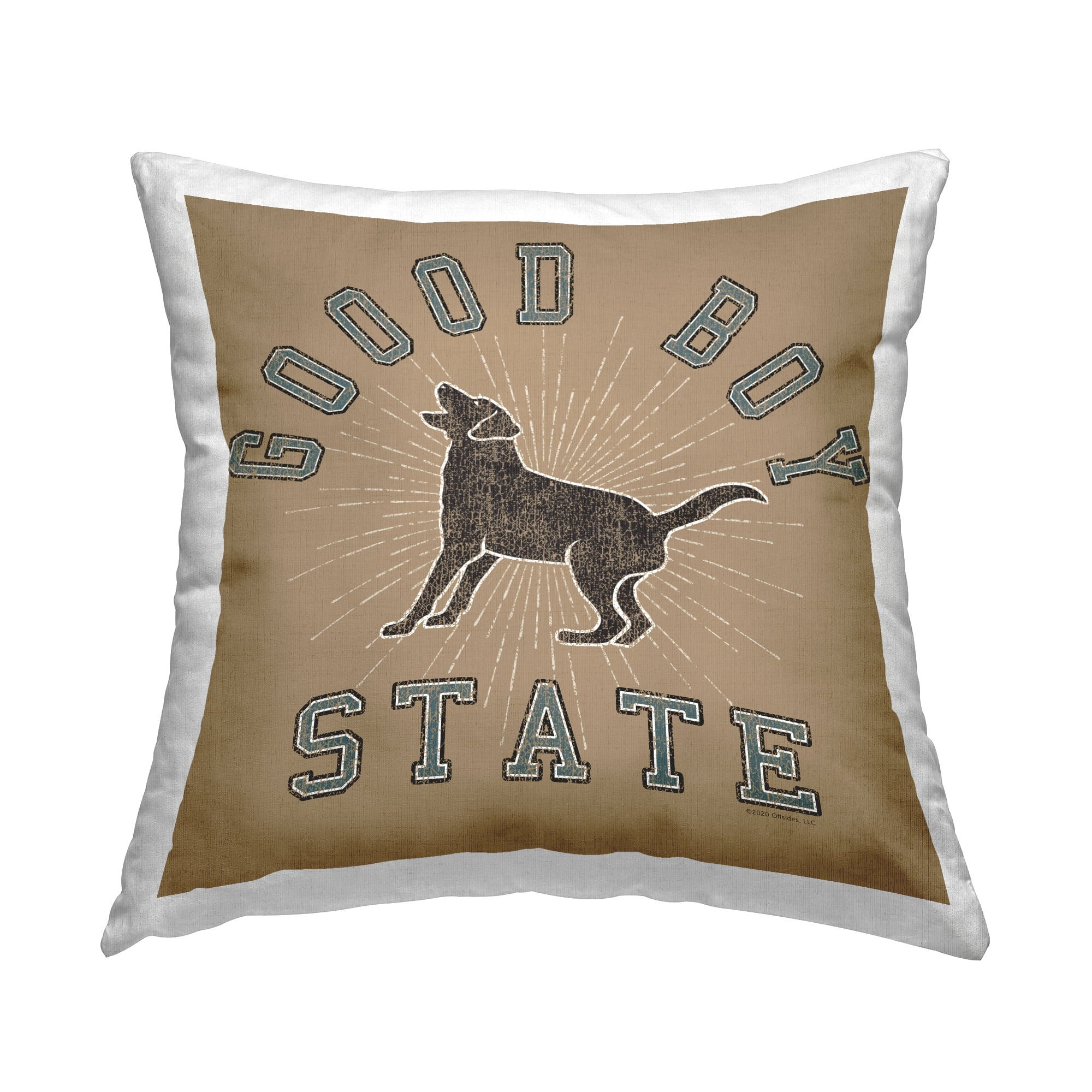 Stupell Industries Vintage Good Boy State Decorative Printed Throw Pillow Design by Spirit Animals/Life Is High.