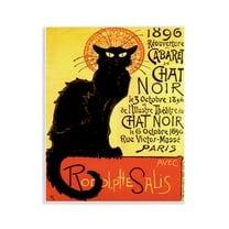 Stupell Industries Vintage Halloween Black Cat Holiday Painting Unframed Art Print Wall Art, 11 x 14