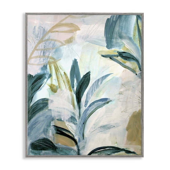 Stupell Industries Vintage Hawaii Native Plants Floral Painting Gray Framed Art Print Wall Art, 16 x 20