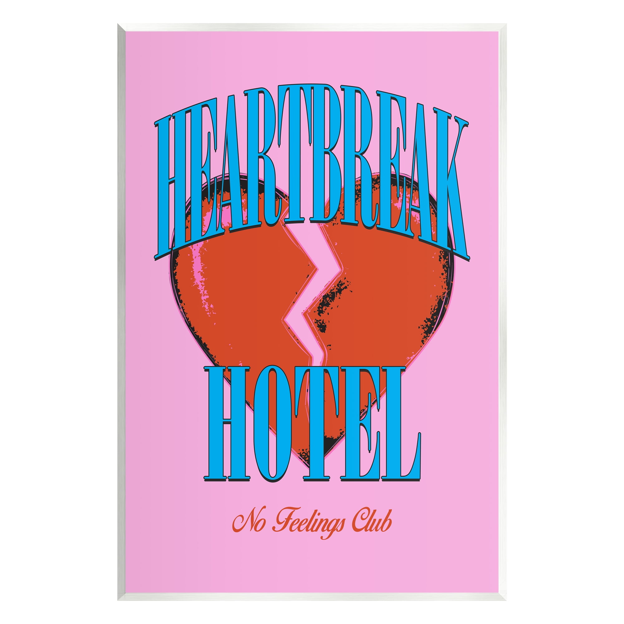 Stupell Industries Vintage Heartbreak Hotel Typography Painting Unframed Art Print Wall Art, 13 x 19