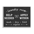 thumbnail image 1 of Stupell Industries Vintage Help Wanted Laundry Room Sign Black White Typography Painting Gray Framed Art Print Wall Art, 24 x 30, 1 of 7