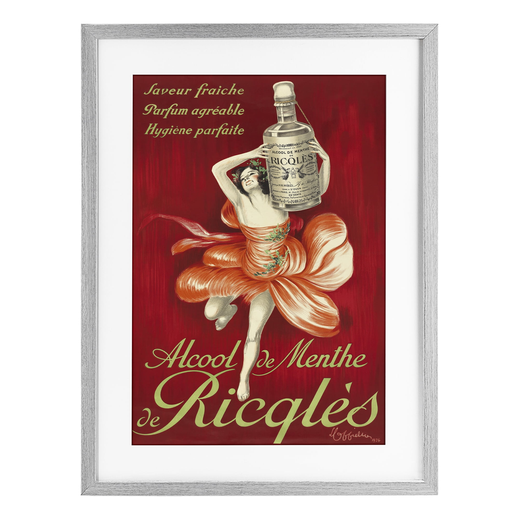 Stupell Industries Vintage Herbal Remedy Advertisement Gray Framed Print Under Glass, design by Leonetto Cappiello