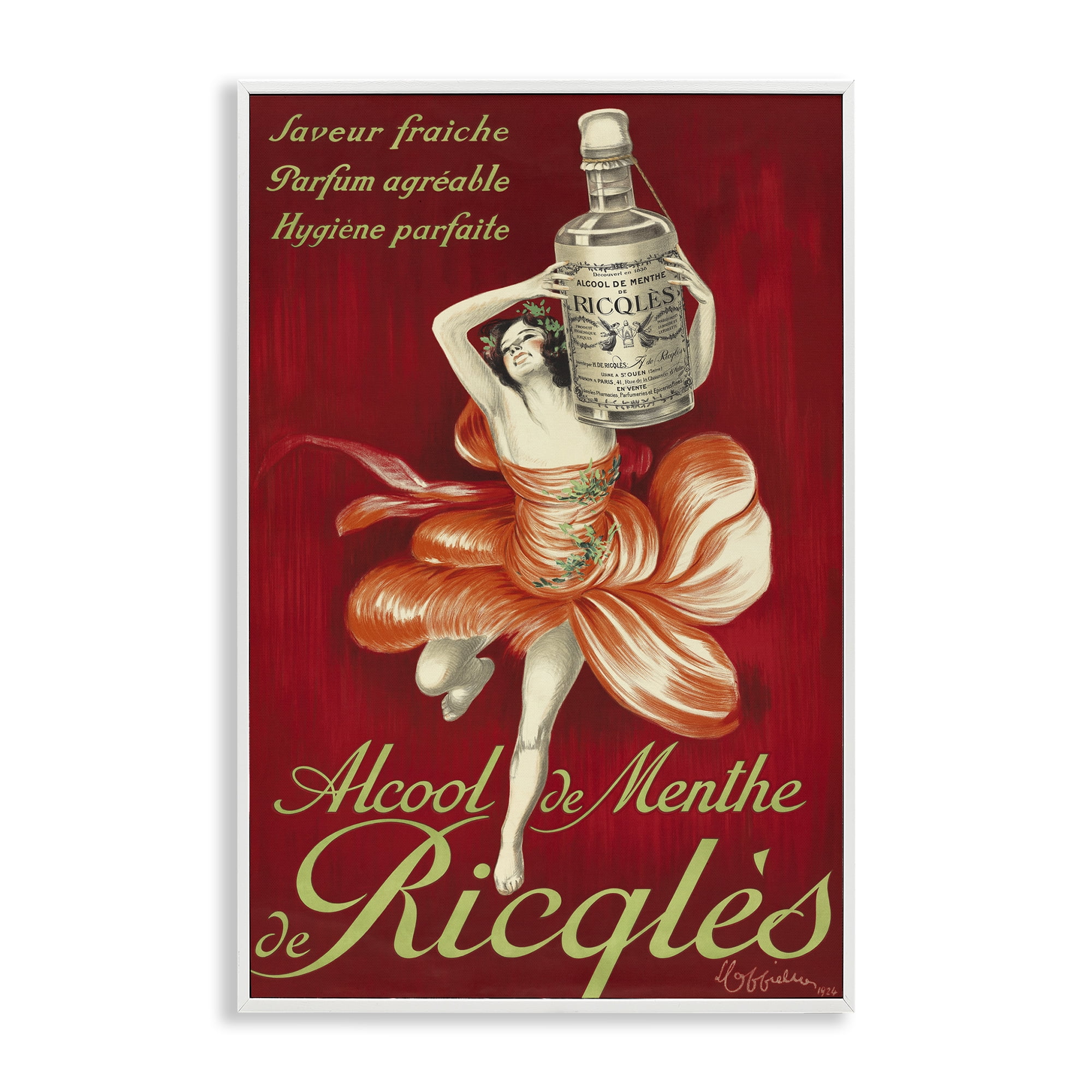 Stupell Industries Vintage Herbal Remedy Advertisement White Framed Giclee Art, design by Leonetto Cappiello