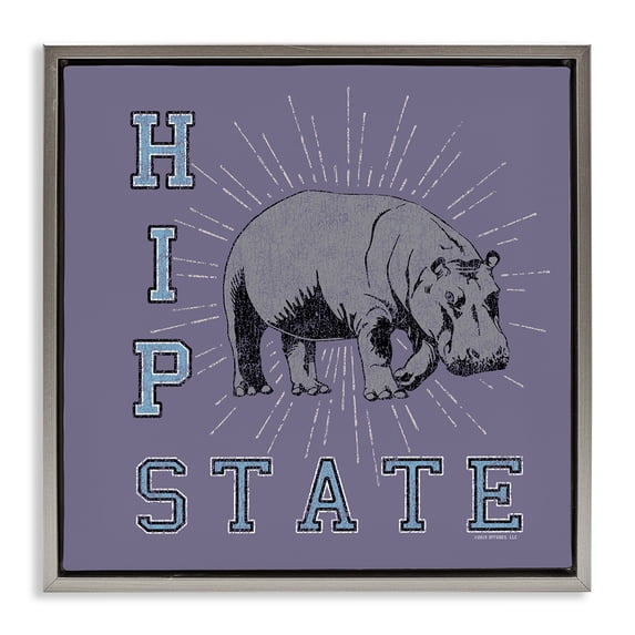 Stupell Industries Traditional Gray Floating Frame Canvas Art, 18 x 18, by Spirit Animals/Life Is High