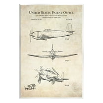 Stupell Industries Vintage Historic US Aircraft Graphic Art Unframed Art Print Wall Art, Design by Karl Hronek