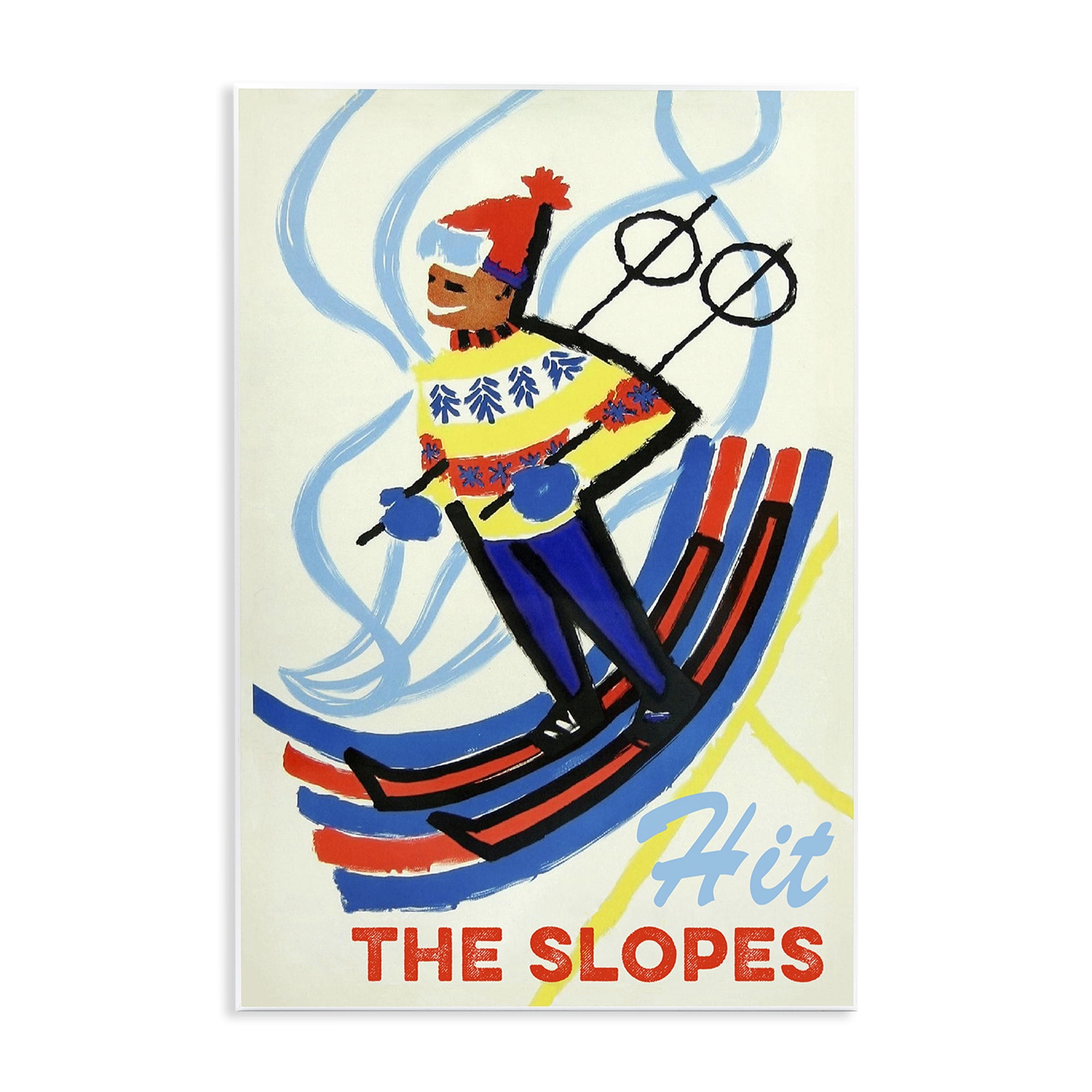 Stupell Industries Vintage Hit The Slopes Wall Plaque Art, design by Grotto Studios