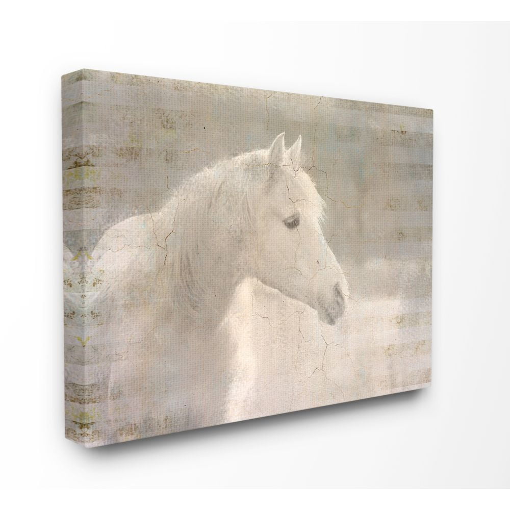 Stupell Industries Vintage Horse Animal Watercolor Painting Canvas Wall Art by Kimberly Allen