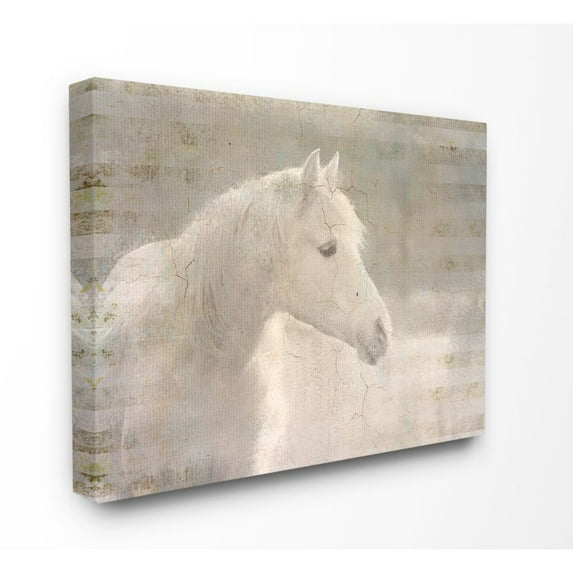 Stupell Industries Vintage Horse Animal Watercolor Painting Super Canvas Wall Art by Kimberly Allen